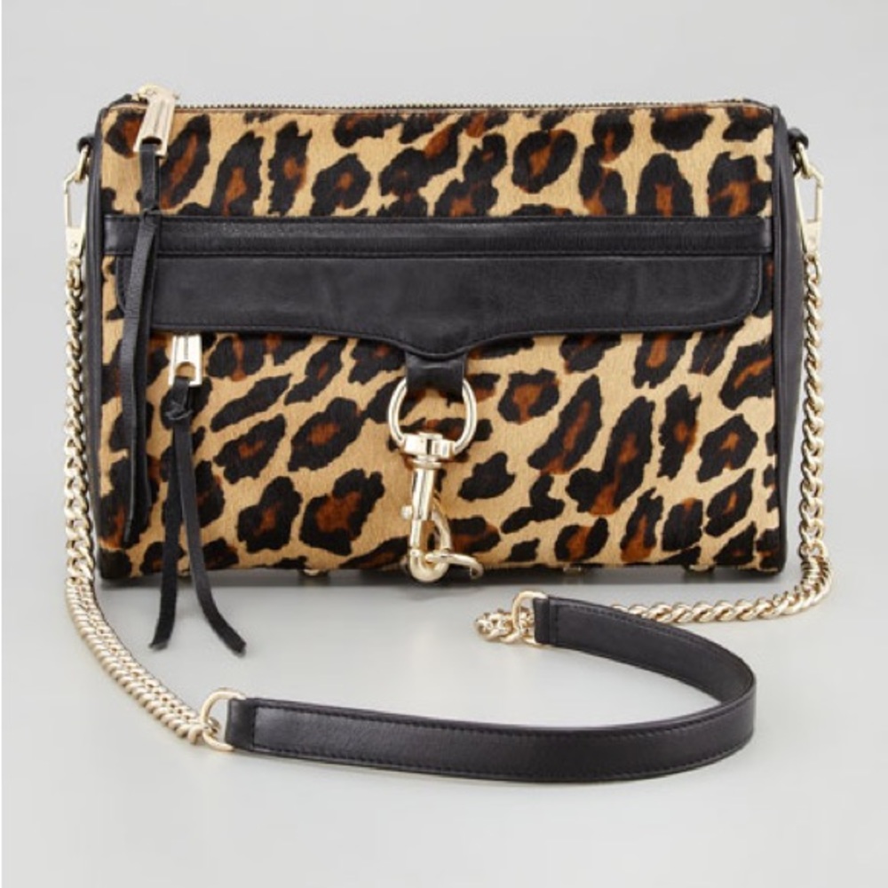 Rebecca Minkoff Limited Ed Leather Leopard Print Crossbody Bag